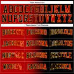 Custom Name and Number Sports Hoodie Sweatshirt in Black Red-Gold Gradient - Personalized Stitched Fashion Pullover Personalized