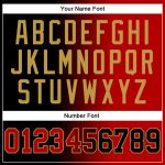 Custom Team Name Number Hoodie Sweatshirt - Personalized Black Red Gold Gradient Fashion Sports Pullover Personalized Stitched