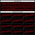 Custom Team Hoodie with Name & Number - Personalized Black Red Sports Pullover Sweatshirt Personalized Stitched Black Red