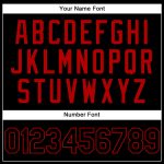 Custom Team Hoodie with Name & Number - Personalized Black Red Sports Pullover Sweatshirt Personalized Stitched Black Red