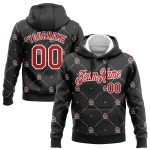 Custom Christmas Dog Hoodie Santa Costume Pullover Sweatshirt 3D Stitched Personalized with Team Name and Number Personalized