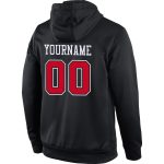 Custom Black Red White Sports Hoodie Sweatshirt - Personalized Stitched Pullover Personalized Stitched Black Red-White Sports