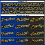Custom Name Number Pullover Hoodie - Personalized Black Royal-Gold Gradient Sports Sweatshirt Personalized Stitched Black