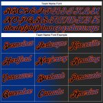 Custom Team Name Number Black Royal-Orange Gradient Hoodie Pullover Sweatshirt Fashion Sports Personalized Stitched Black