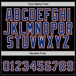 Custom Name Number Black Orange Sports Hoodie Pullover Sweatshirt Personalized Team Gear Personalized Stitched Black Royal-Orange