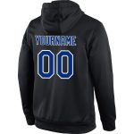 Custom Name Number Black Red Sports Hoodie Pullover Sweatshirt - Personalized Stitched Team Apparel Personalized Stitched