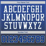 Custom Name and Number Sports Hoodie Pullover Sweatshirt - Personalized Black Royal-White Fade Fashion Personalized Stitched