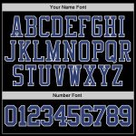 Custom Name Number Sports Hoodie Black White Pullover Sweatshirt Personalized Team Apparel Personalized Stitched Black Royal-White