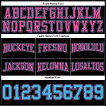 Custom Name Number Football Hoodie Sweatshirt Personalized Stitched Black Sky Blue-Pink Team Pullover Personalized Stitched