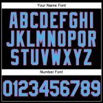 Custom Name & Number Sports Hoodie Pullover Sweatshirt - Personalized Stitched Black Sky Blue-Pink Personalized Stitched