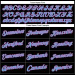 Custom Name & Number Sports Hoodie Pullover Sweatshirt - Personalized Stitched Black Sky Blue-Pink Personalized Stitched