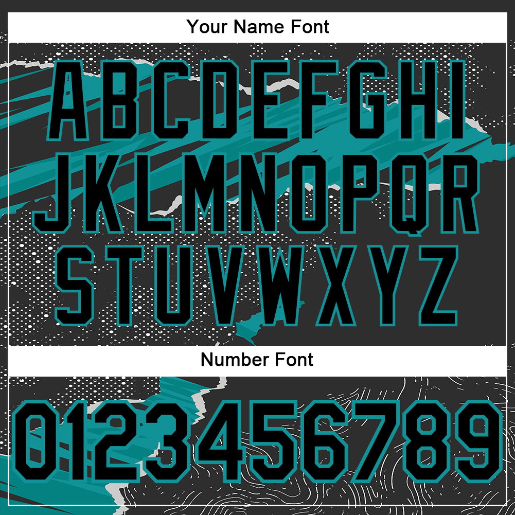 Personalized Stitched Black Teal 3D Pattern Design Torn Paper Style Sports Pullover Sweatshirt Hoodie Team Custom Name and Number Custom Team Name Number Hoodie with Stitched Black Teal 3D Torn Paper Pattern Pullover Sweatshirt Personalized Stitched Black - Image 4