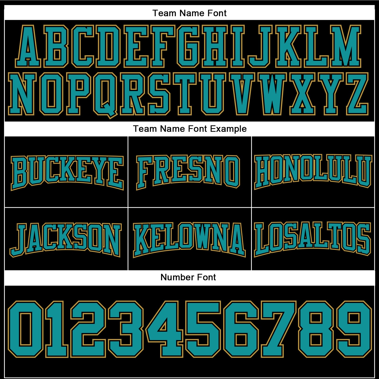 Personalized Stitched Black Teal-Old Gold Football Pullover Sweatshirt Hoodie Team Custom Name and Number Custom Football Hoodie with Personalized Name and Number - Black Teal-Old Gold Stitched Pullover Sweatshirt Personalized - Image 3