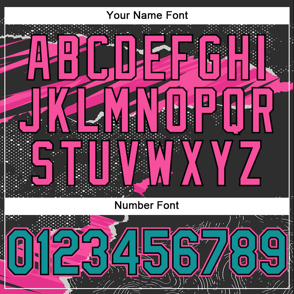 Personalized Stitched Black Teal-Pink 3D Pattern Design Torn Paper Style Sports Pullover Sweatshirt Hoodie Team Custom Name and Number Custom Sports Hoodie with Torn Paper Style 3D Pattern - Personalized Stitched Black Teal-Pink Pullover Sweatshirt with Name & Number - Image 4