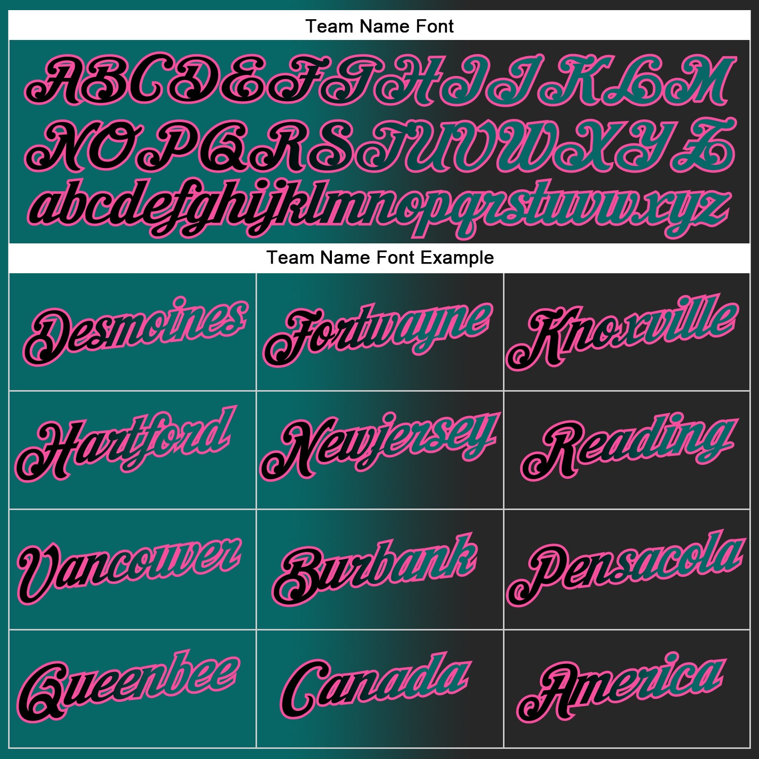 Personalized Stitched Black Teal-Pink Gradient Fashion Sports Pullover Sweatshirt Hoodie Team Custom Name and Number Custom Name Number Pullover Hoodie Sports Sweatshirt in Black Teal-Pink Gradient Fashion Design - Personalized Team Wear - Image 3