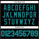 Custom Black Teal Sports Hoodie Sweatshirt - Personalized Stitched Pullover Personalized Stitched Black Teal Sports Pullover