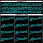 Custom Black Teal Sports Hoodie Sweatshirt - Personalized Stitched Pullover Personalized Stitched Black Teal Sports Pullover