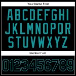 Custom Team Name and Number Personalized Black Teal Pullover Hoodie Sweatshirt Personalized Stitched Black Teal Sports Pullover