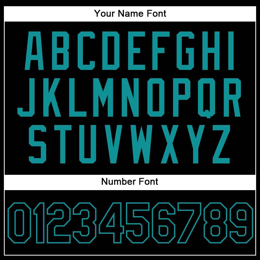 Personalized Stitched Black Teal Sports Pullover Sweatshirt Hoodie Team Custom Name and Number Custom Team Name and Number Personalized Black Teal Pullover Hoodie Sweatshirt Personalized Stitched Black Teal Sports Pullover - Image 5