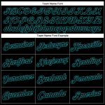 Custom Team Name and Number Personalized Black Teal Pullover Hoodie Sweatshirt Personalized Stitched Black Teal Sports Pullover
