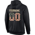 Custom Stitched Vintage USA Flag Sports Hoodie Sweatshirt - Personalized Cream Pullover with Team Name and Number Personalized
