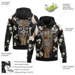Custom Name and Number Tiger and Crane 3D Pattern Sports Hoodie Sweatshirt Pullover - Personalized Stitched Design Personalized