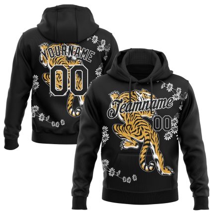 Custom 3D pattern pullover hoodie