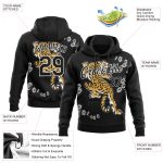 Custom 3D pattern pullover hoodie, back view