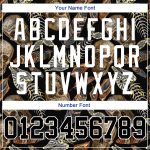 Custom 3D Skull Floral Hoodie with Personalized Name & Number - Black and White Pullover Sweatshirt for Sports Personalized