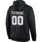 Custom Black White Gray Sports Hoodie Pullover Sweatshirt for Men and Women Personalized Stitched Black White-Gray Sports