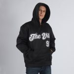 Custom Team Name Number Pullover Hoodie Sweatshirt for Sports - Personalized Black White Gray Stitched Design Personalized
