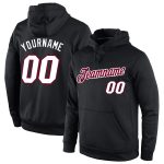 Custom Name Number Hoodie Sports Pullover Sweatshirt Personalized Black White Maroon Stitched Team Personalized Stitched