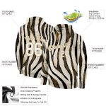 Custom Leopard Sports Hoodie with Personalized Name & Number - Black White Gold 3D Pattern Pullover Sweatshirt Personalized
