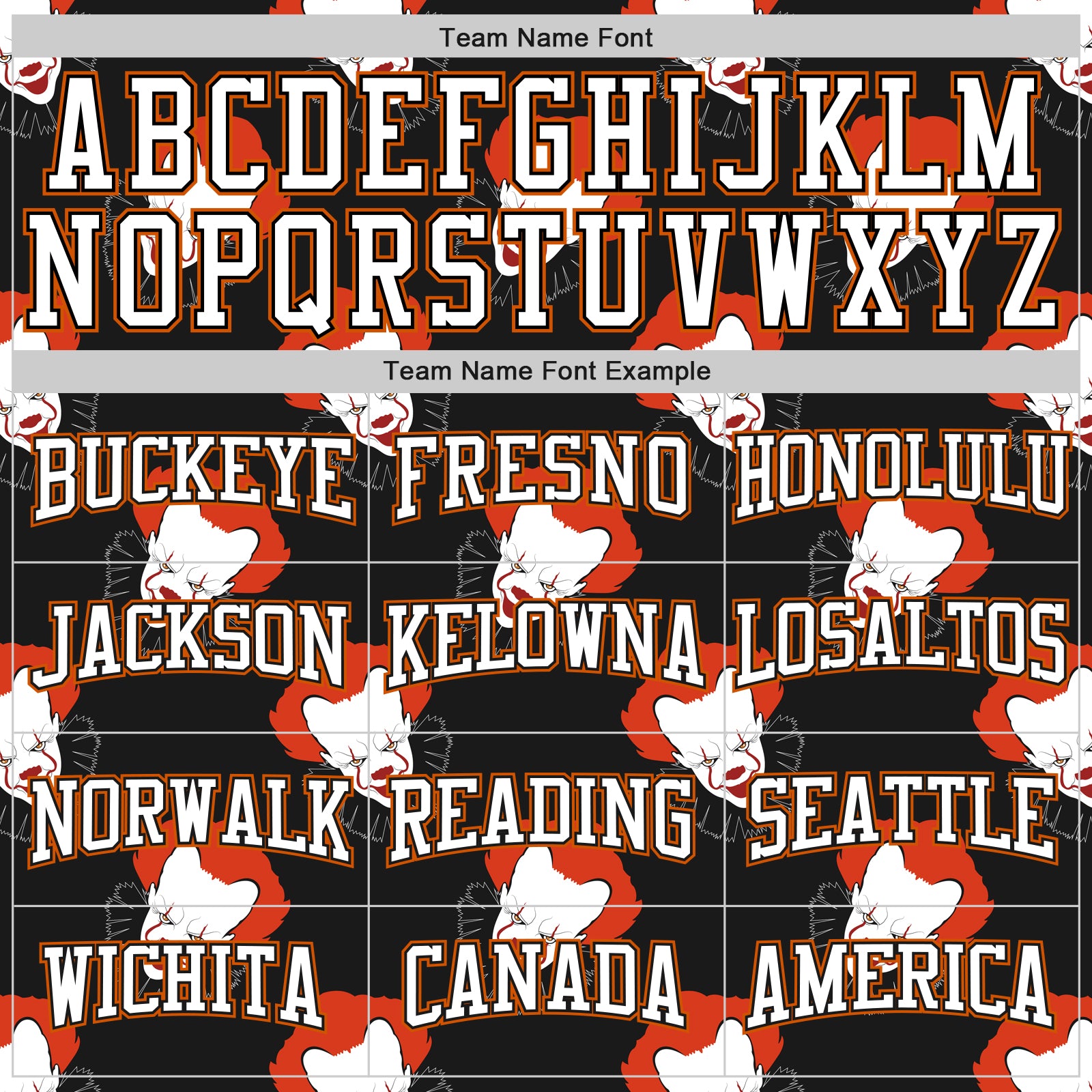 Personalized Stitched Black White-Orange 3D Pattern Design Clown Sports Pullover Sweatshirt Hoodie Team Custom Name and Number Custom Name and Number Clown Sports Hoodie with 3D Black White-Orange Pattern - Personalized Pullover Sweatshirt Personalized - Image 3