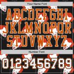 Custom Name and Number Clown Sports Hoodie with 3D Black White-Orange Pattern - Personalized Pullover Sweatshirt Personalized