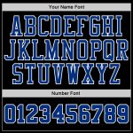 Custom Name Number Sports Hoodie Pullover Sweatshirt Black White Pinstripe Royal-White - Personalized Team Apparel Personalized