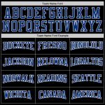 Custom Name Number Sports Hoodie Pullover Sweatshirt Black White Pinstripe Royal-White - Personalized Team Apparel Personalized
