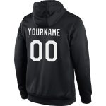 Custom Team Name Number Black White Red Sports Hoodie Pullover Sweatshirt - Personalized Stitched Design Personalized Stitched