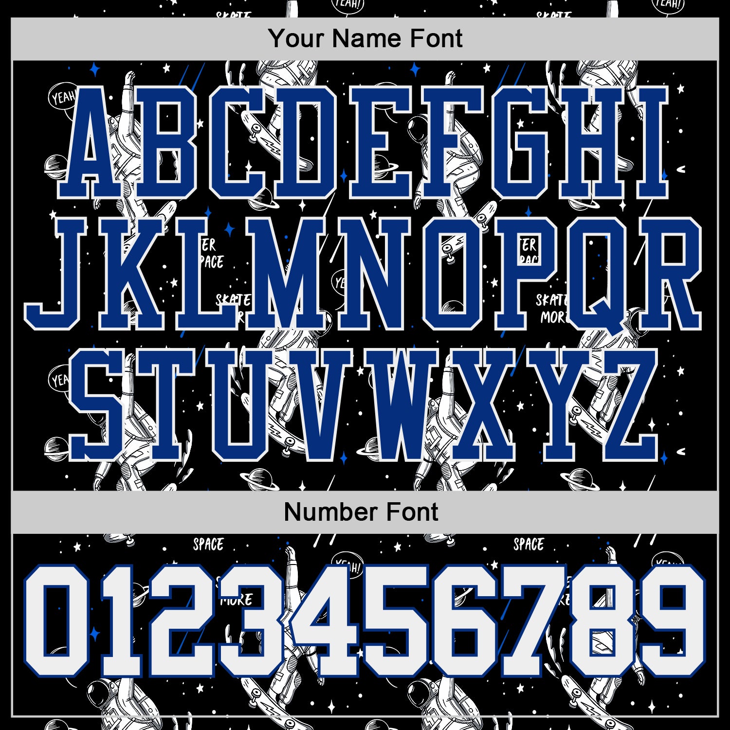 Personalized Stitched Black White-Royal 3D Pattern Design Astronaut Sports Pullover Sweatshirt Hoodie Team Custom Name and Number Custom Astronaut Sports Hoodie with 3D Pattern, Personalized Name & Number, Stitched Black White-Royal Sweatshirt Personalized - Image 4