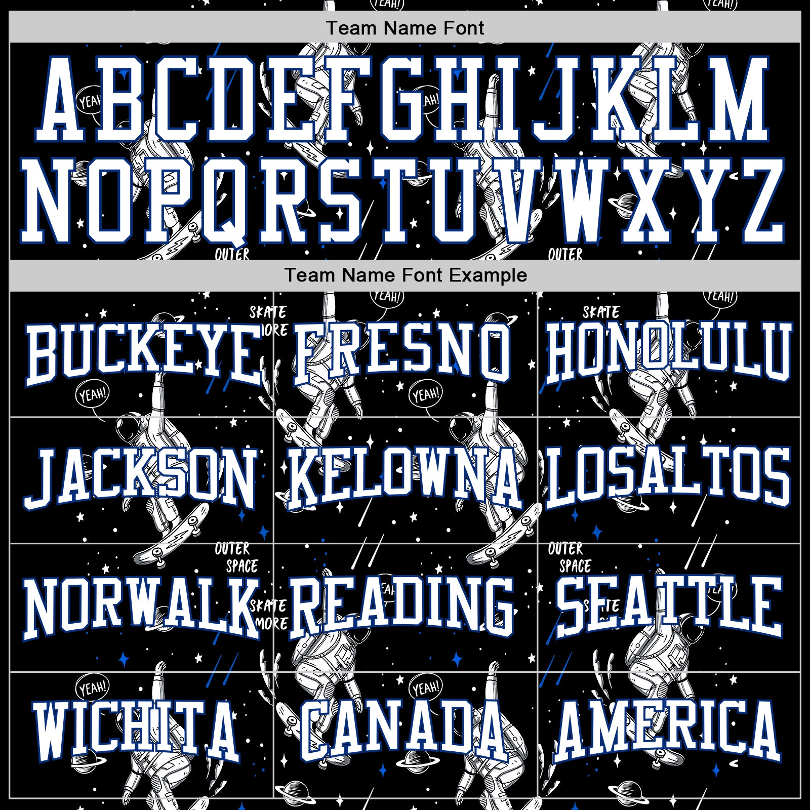 Personalized Stitched Black White-Royal 3D Pattern Design Astronaut Sports Pullover Sweatshirt Hoodie Team Custom Name and Number Custom Astronaut Sports Hoodie with 3D Pattern, Personalized Name & Number, Stitched Black White-Royal Sweatshirt Personalized - Image 3