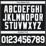 Custom Name Number Sports Hoodie Sweatshirt Black White Silver Pullover - Personalized Team Apparel Personalized Stitched