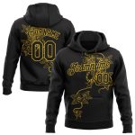 Custom Tiger and Flower Hoodie with 3D Pattern - Personalized Sports Pullover Sweatshirt with Name and Number Personalized