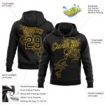Custom Tiger and Flower Hoodie with 3D Pattern - Personalized Sports Pullover Sweatshirt with Name and Number Personalized