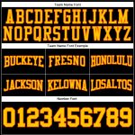 Custom Personalized Football Hoodie Sweatshirt with Stitched Name and Number - Black Yellow Orange Team Pullover Personalized