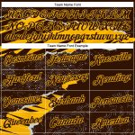 Custom Name and Number Sports Hoodie for Team - Personalized Brown Gold 3D Pattern Design Torn Paper Style Pullover Sweatshirt