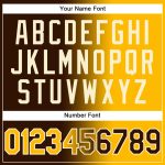 Custom Name and Number Personalized Sports Hoodie Stitched Brown Gold-Cream Gradient Fashion Pullover Sweatshirt Personalized