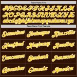 Custom Name Number Sports Hoodie Pullover Sweatshirt in Brown Gold White - Personalized Team Apparel Personalized Stitched