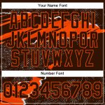 Custom Name and Number Sports Hoodie - Personalized 3D Pattern Design Pullover Sweatshirt in Brown and Orange Torn Paper Style