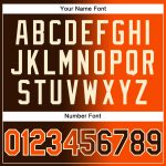 Custom Name and Number Hoodie for Sports | Personalized Brown Orange-Cream Gradient Pullover Sweatshirt Personalized Stitched
