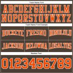 Custom Name Number Hoodie Sweatshirt for Football Team - Personalized Stitched Brown Orange White Pullover Personalized Stitched